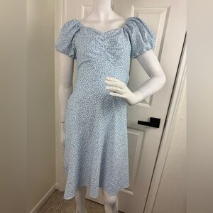 Mikarose Midi Dress Tiered Ditsy Floral Feminine Prairie Cottage Size M Lined